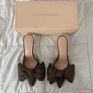 Loeffler Randall Brown Bow Mules